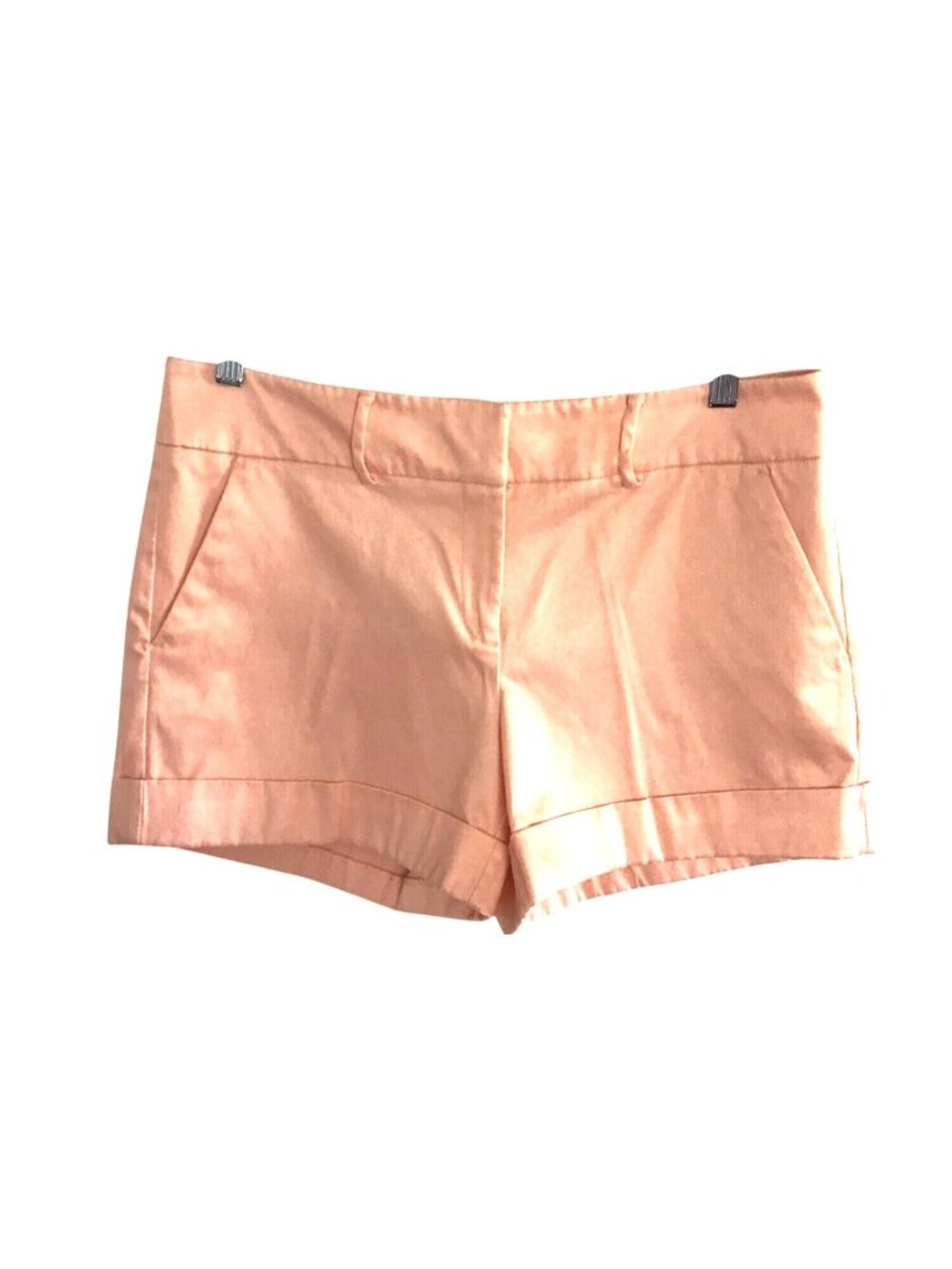 7TH AVENUE NEW YORK & CO.- WOMENS ORANGE/PEACH 98% COTTON SHORTS SIZE 10
